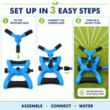 Garden Water Sprinkler – 360° Rotating for Full Coverage