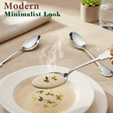 Stainless Steel Carved Handle Dinner Spoon – Elegant Design for Dining
