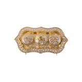 Kankavati – Elegant 3-Compartment Puja Holder for Sacred Rituals