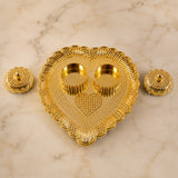 Heart Shaped Kumkum Holder – Elegant Puja Decor for Daily & Festive Rituals