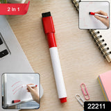 Whiteboard Marker – 2-in-1 Design with Eraser Cap for Clear Writing