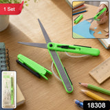 School Craft Scissors Pen Shape Portable Safety Cutter for Kids