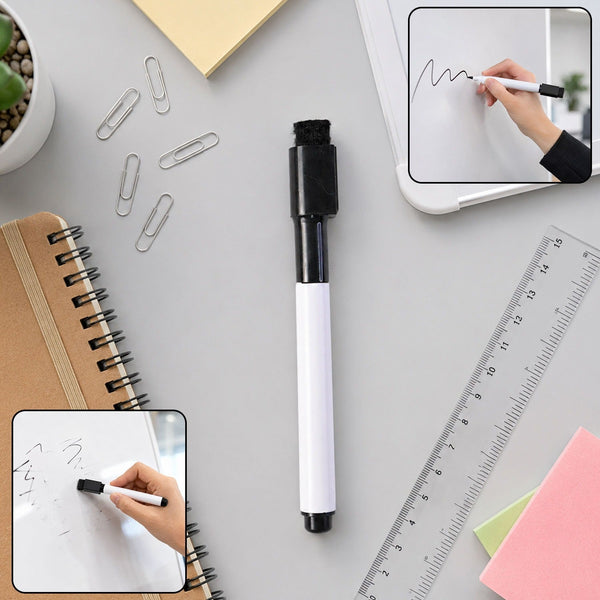 2 in 1 Whiteboard Marker – Dual End Marker with Eraser Cap