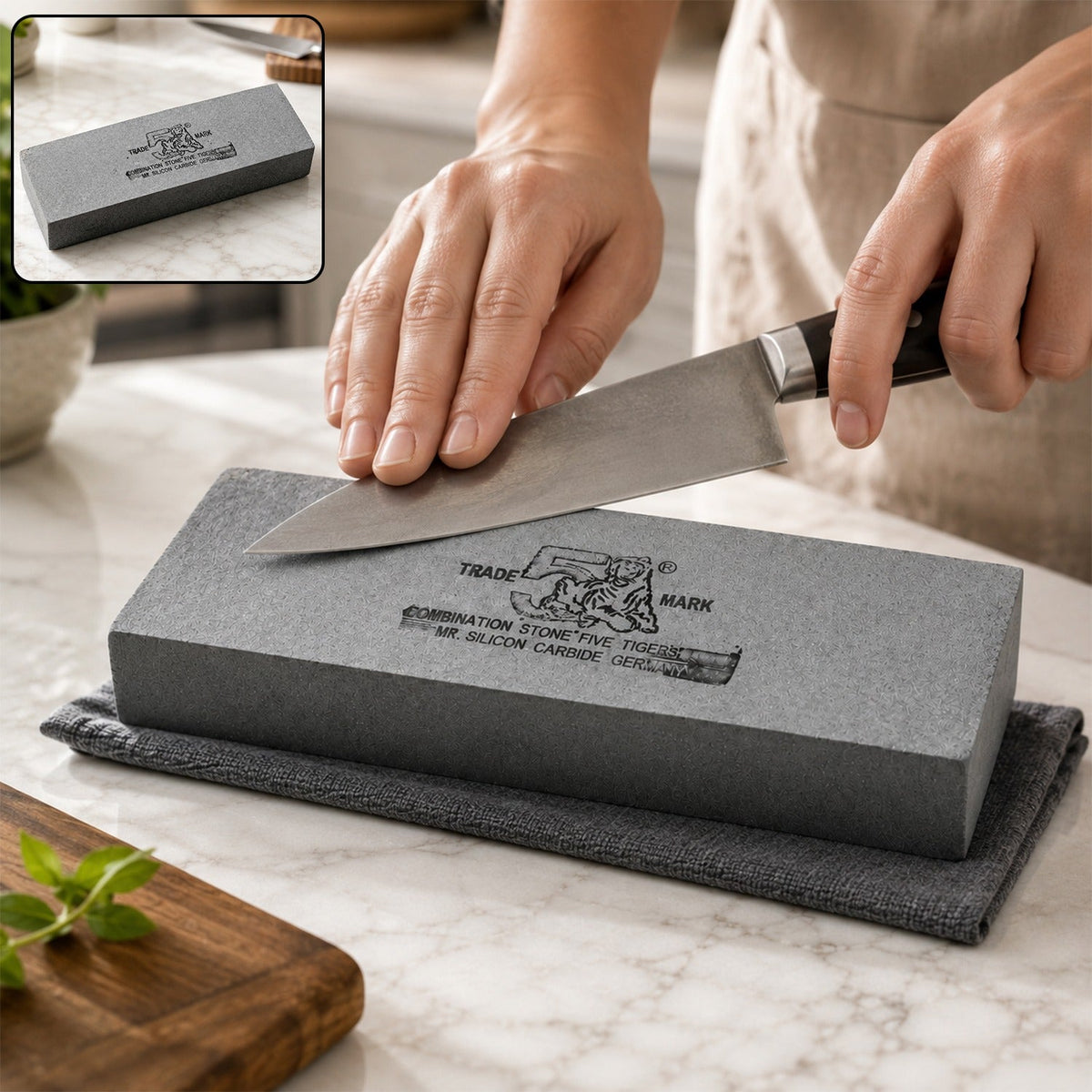Combination Knife Sharpening Stone Silicon Carbide Whetstone, knife sharpner