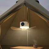 3 in 1 Rechargeable Camping Fan with LED Light Timer and Hanging Hook