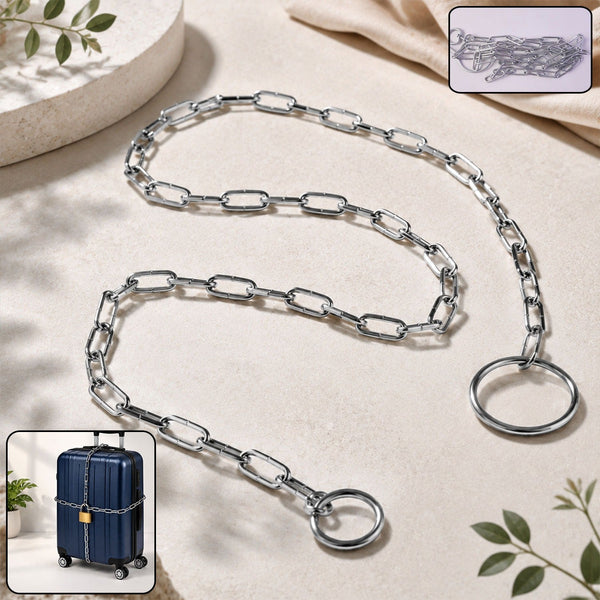 Heavy Duty Steel Luggage Lock Chain – 67 Inch Anti-Theft Travel Security