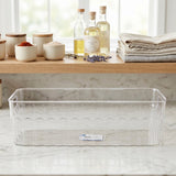 Plastic Fridge Organizer Basket – Clear Storage Solution for Kitchen