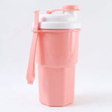 Sports Water Bottle 400ml Leakproof Flip Lid Shaker Tumbler for Gym