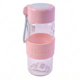 Portable Glass Water Bottle 230ml with Silicone Sleeve and Carry St...