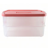 Plastic Transparent Storage Box with Lid 2XL 2 Layer Stackable Organizer