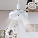 Remote Control Ceiling Fan with Light, E27 Socket LED Lamp Fan for Home