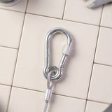 Heavy Duty Steel Clothesline – 5 Meter Wire Rope with Carabiner Hooks