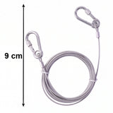 Heavy Duty Steel Clothesline – 5 Meter Wire Rope with Carabiner Hooks