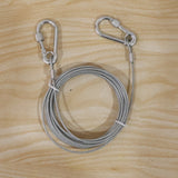 Heavy Duty Steel Clothesline – 5 Meter Wire Rope with Carabiner Hooks