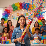 Red Chamki Confetti Party Popper for Birthday Wedding and Celebrati...