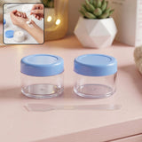 Plastic Cosmetic Jar Set – Refillable Travel Containers for Creams