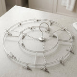 Stainless Steel Round Multi Clip Drying Hanger for Socks and Underwear
