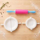 Dumpling Maker Mould Set with Mini Rolling Pin for Momo and Gujiya