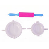 Dumpling Maker Mould Set with Mini Rolling Pin for Momo and Gujiya