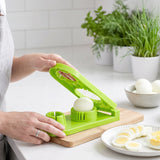 2 in 1 Egg Slicer and Wedger Stainless Steel Wire Boiled Egg Cutter