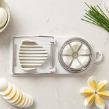 2 in 1 Stainless Steel Egg Cutter Slicer and Wedger for Boiled Eggs