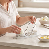 2 in 1 Stainless Steel Egg Cutter Slicer and Wedger for Boiled Eggs