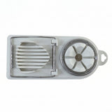 2 in 1 Stainless Steel Egg Cutter Slicer and Wedger for Boiled Eggs