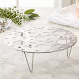 Stainless Steel Round Egg Steamer Rack Folding Trivet Stand for Pot