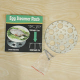 Stainless Steel Round Egg Steamer Rack Folding Trivet Stand for Pot