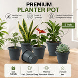 Plastic Flower Pot Planter Set – Ideal for Indoor & Outdoor Gardens