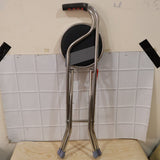 Folding Walking Stick with Seat and Backrest 4 Leg Cane Stool Chair