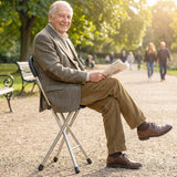 Folding Walking Stick with Seat 3 Leg Cane Stool Chair Support Stand