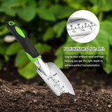 Garden Hand Trowel Stainless Steel Digging Tool Ergonomic Non Slip Handle