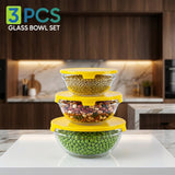 Glass Bowl Set with Lids – Versatile Kitchen Storage & Serving