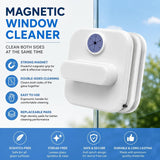 Double Sided Magnetic Window Cleaner – Glass Wiper with Safety Rope