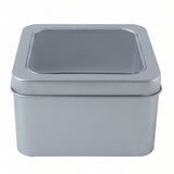 Storage Tin Box – Durable, Clear-Window with Secure Lid for Small Items