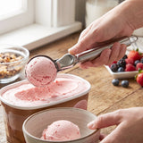 Stainless Steel Trigger Release Ice Cream Scoop Cookie Dough Scoope...