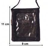 Leather Neck Wallet – Convenient ID & Card Holder with Lanyard