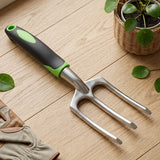 Garden Hand Fork 3 Tine Stainless Steel Digging Tool Ergonomic Handle