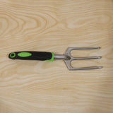 Garden Hand Fork 3 Tine Stainless Steel Digging Tool Ergonomic Handle