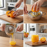 Stainless Steel Citrus Juicer – Manual Hand Press for Fresh Juice