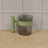 Transparent Plastic Cup with Handle Reusable Water Tea and Coffee M...