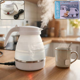 Collapsible Travel Electric Kettle 600ml Foldable Silicone Water Boiler