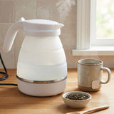 Collapsible Travel Electric Kettle 600ml Foldable Silicone Water Boiler