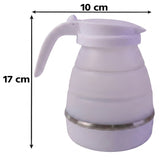 Collapsible Travel Electric Kettle 600ml Foldable Silicone Water Boiler