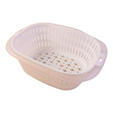 2 in 1 Plastic Double Drain Basket – Multi-Purpose Kitchen Tool