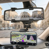 360 Degree Car Rear View Mirror Mobile Phone Holder Adjustable Mount