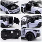 Light and Sound Metal Pull Back Car Toy, Die Cast SUV Model for Kids