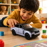 Light and Sound Metal Pull Back Car Toy, Die Cast SUV Model for Kids
