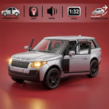 Light and Sound Metal Pull Back Car Toy, Die Cast SUV Model for Kids